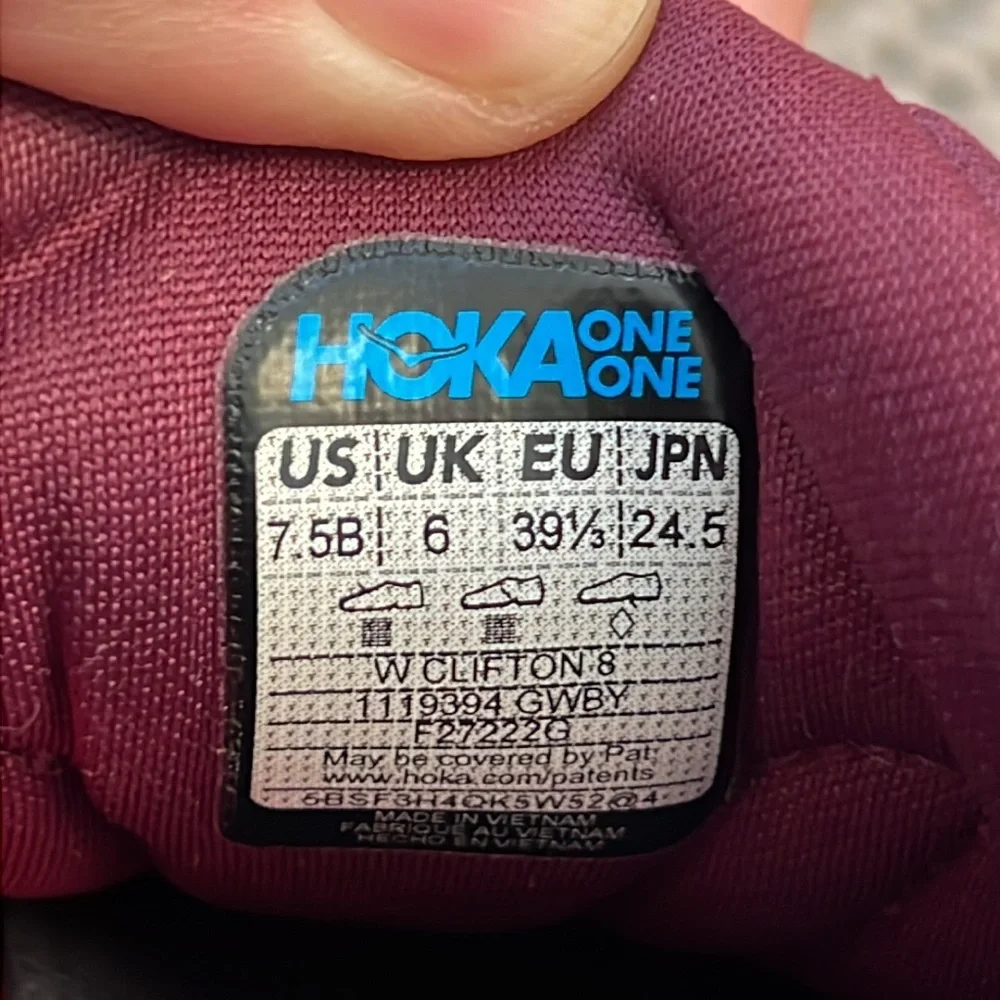 Hoka Purple Athletic Shoes with Cushioned Midsole